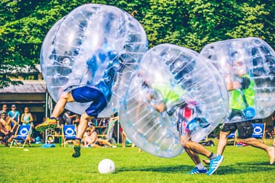 Bubble football tournament