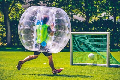 Bubble soccer event