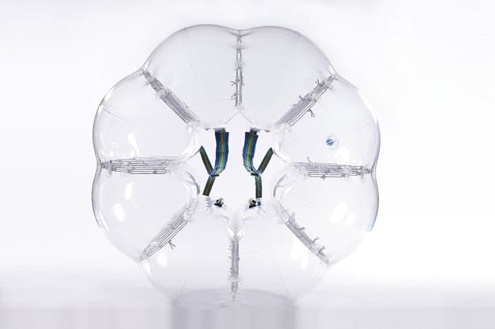 Transparent bubble soccer ball design
