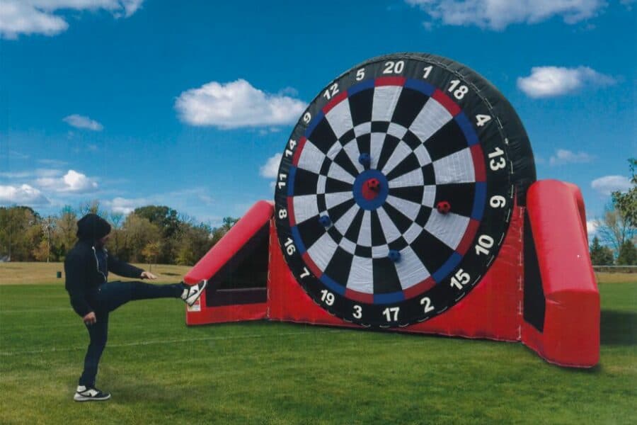 Inflatable football darts in use, photo 4
